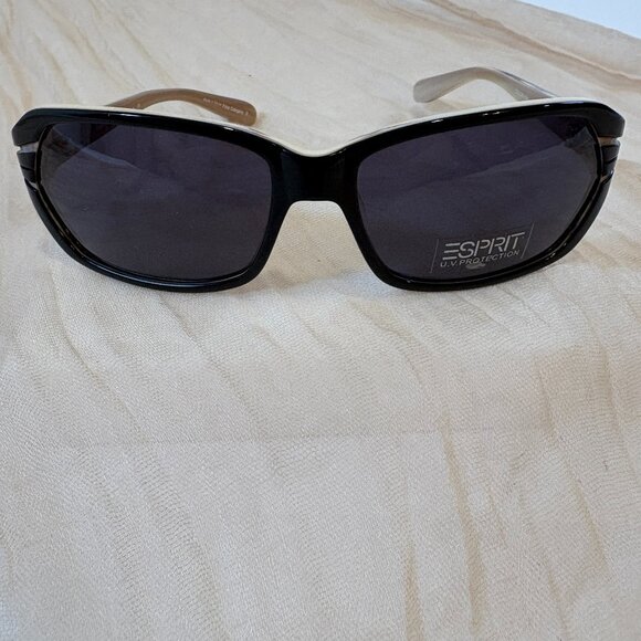 NEW ESPRIT ET 17637 CHOCOLATE/CREAM TINTED LENSES AUTHENTIC SUNGLASSES 59-16 - Picture 1 of 8